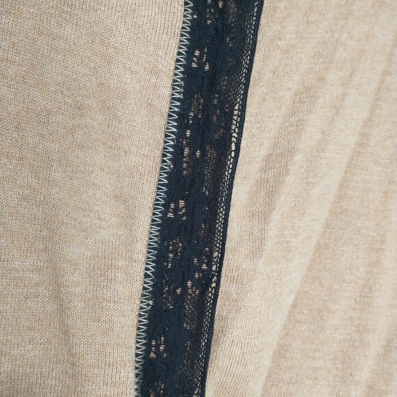 NWOT Ann Taylor LOFT Wool Blend Cardigan Sweater with Lace Accent - Picture 2 of 3